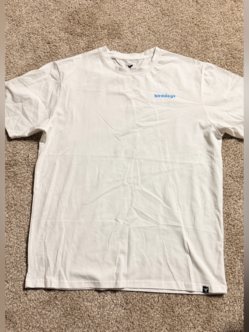 Birddogs Shirt Mens Adult Extra Large White Spell Out Logo Casual Preppy